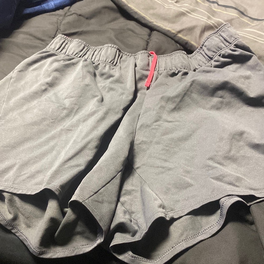 Grey and pink nike shorts